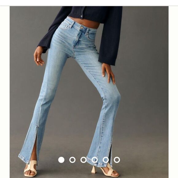Pistola Light Blue Flare Denim Pants - Picture 2 of 14